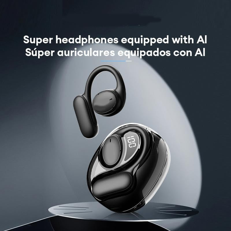 Paxa Translation Headphones, Paxa Open Air Traductor, Paxa Headphones, Paxa Openair 5 Ows Translation Wireless Bluetooth Earphones, 2024 New Ai Headphones Language Translation (Black)